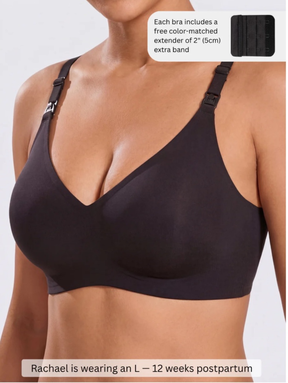 Seamless Maternity/Nursing Bra in Black